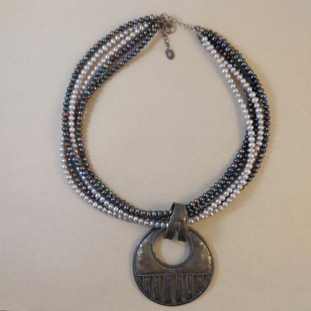 Silpada Sterling Silver Pearl Necklace - Picture 16 of 16